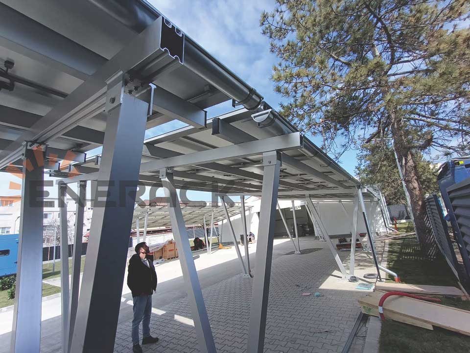 Waterproof carport solar mounting system