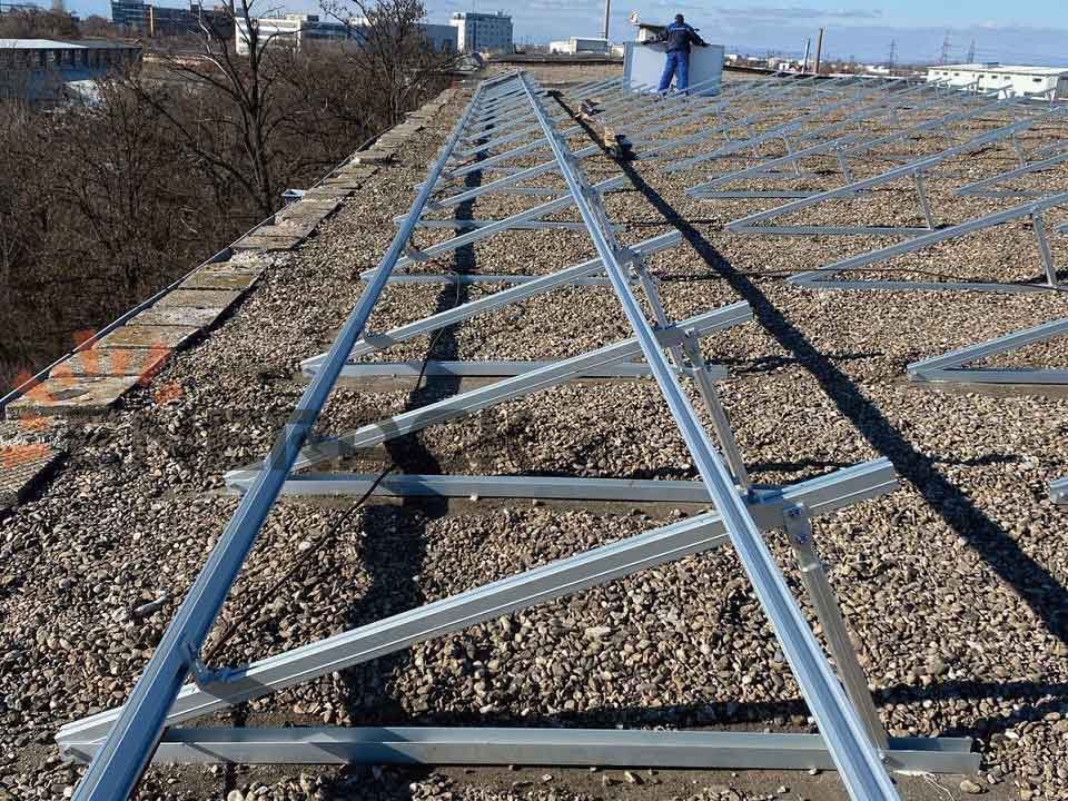 35KW نظام ترايبود سقف خرساني مسطح في بلغاريا