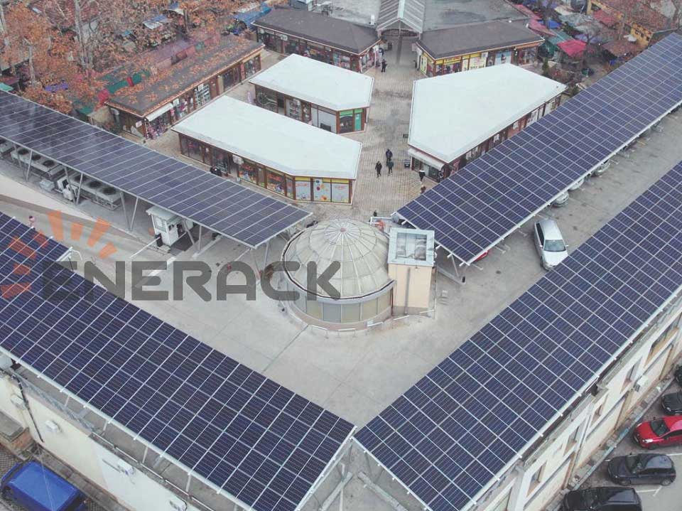 نظام تركيب الطاقة الشمسية لمرآب السيارات القياسي بقدرة 300 كيلو وات في بلغاريا
        